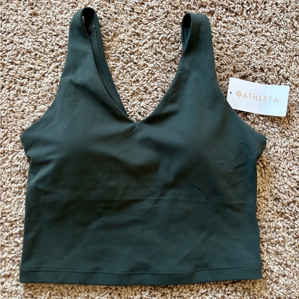NWT Athleta Transcend V-Neck Crop Sports Bra A-C